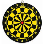 Cible de lancer Albainox 19,5 cm jaune et noire pour couteaux de lancer et fléchettes