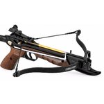 Détails de larbalète pistolet Cobra 80 lbs avec poignée en bois et viseur réglable