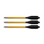 3 traits aluminium dorés pour arbalète pistolet Cobra 80 lbs avec pointes en acier