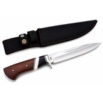 Couteau de chasse SCK manche en bois présenté avec son étui en nylon
