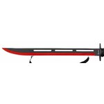 Machette katana japonaise Albainox lame noire et rouge de 40,5 cm