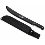 Machette Toucan noire avec fourreau, lame robuste pour débroussaillage, survie et activités outdoor.
