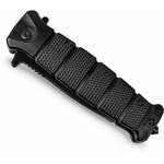 Manche antidérapant du couteau pliant SCH noir en aluminium et PVC