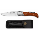 Couteau Laguiole pliant tire-bouchon bois de teck