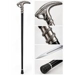 Canne épée serpent cobra 92 cm vue complète et détails de finition