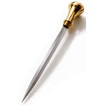 Lame en acier de canne épée maçonnique avec poignée dorée dévissable