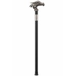 Canne épée Dragon luxe 96 cm sur fond blanc avec poignée dragon en métal argenté