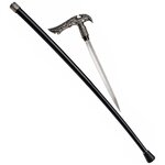 Canne épée design luxe 93 cm avec lame en acier inoxydable et poignée décorée
