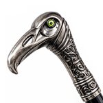 Pommeau aigle argenté détaillé de canne épée de collection avec finition métallique travaillée
