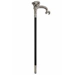 Canne épée dragon argentée de luxe sur fond blanc avec poignée dragon sculptée