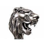 Canne élégante tête de lion avec lame dissimulée et manche noir