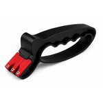 Affûteur aiguiseur universel Léopard noir pour couteaux, ciseaux et outils de jardin
