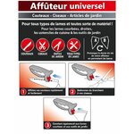 Affûteur aiguiseur universel pour couteaux, ciseaux et outils de jardin avec guide dutilisation