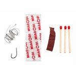 Kit de survie intégré au manche du couteau Commando avec hameçon fil allumettes et pansement