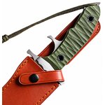 Manche G10 vert antidérapant du couteau de collection Rambo 5
