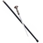 Canne épée Les Templiers 92 cm en acier inoxydable avec lame de 31 cm