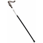 canne épée serpent luxe noire verticale avec épée rentrée