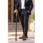 canne épée serpent luxe noire portée par un homme élégant