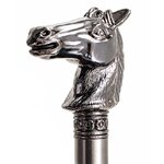 Canne épée cheval sculpté luxe – pommeau cheval en métal