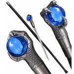 Canne épée dragon luxe avec pommeau bleu et lame intégrée