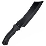Machette SCH de survie avec lame noire et manche ergonomique.