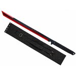 Machette Katana Ninja Albainox Full Tang noire et rouge avec lame de 44 cm et étui en nylon.