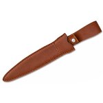 Étui marron en simili-cuir pour dague Albainox avec passant de ceinture.
