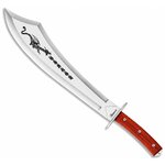 Machette sabre Dragon Albainox 60 cm Full Tang avec lame gravée en acier inoxydable et manche en bois.