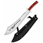 Machette sabre Dragon Albainox 60 cm avec gravure Dragon, lame en acier inoxydable et étui de transport.