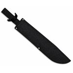 Étui noir en nylon pour machette Zombie Albainox 60 cm, avec coutures renforcées et passant de ceinture