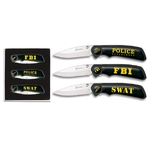 Coffret 3 couteaux SWAT police FBI - couteau