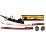 Coffret katana 105cm avec lame carbone - accessoires.