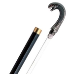 Canne épée 89cm cobra de marche - métal.