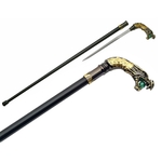 Canne épée 87cm Dragon de marche - métal et laiton