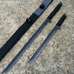 Lot 2 katanas full tang acier inox - Katana, machette, épée ninja.