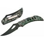 Couteau pliant camouflage 18,8cm - clip ceinture