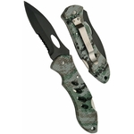Couteau pliant camouflage 19,8cm - clip ceinture.