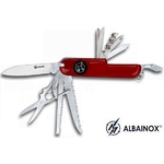 Couteau multifonction acier 12 outils boussole - ALBAINOX