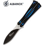 Couteau papillon balisong 22,5cm Osiris - ALBAINOX bleu