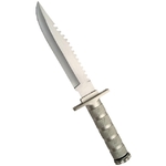 Poignard couteau 29cm tactique gris - kit survie.