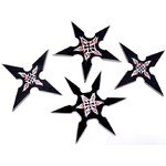 4 Shurikens étoiles acier noir - shuriken compact