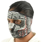 Masque en néoprène airsoft - Design Robot Cyborg.