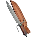 Grand poignard 42cm lame DAMAS - Couteau en bois...