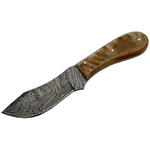 Poignard couteau 22cm lame DAMAS - Damascus corne bélier..