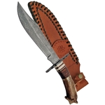 Grand poignard couteau 34cm DAMAS + garde-main...