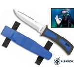 Couteau de plongée sous-marine 23,5cm - bleu ALBAINOX