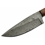 Poignard couteau 20,5cm lame DAMAS - Laiton, bois et os..
