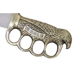 Poignard couteau BOWIE 38cm - Design Aigle en laiton.