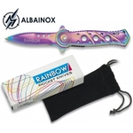 Couteau pliant 16cm RAINBOW + pochette - ALBAINOX