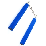 Nunchaku bleu mousse compacte - idéal entraînement.